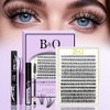 B&Q 래쉬 클러스터 키트 280PCS 속눈썹 키트, 30D 40D D