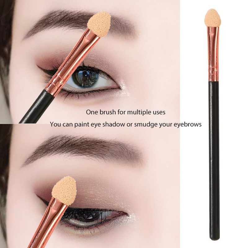 TSUOUKL Pack of 10 Double-Sided Sponge Makeup Brushes Reusable Eyeshadow