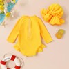 YOUNGER TREE Infant Baby Girls Swimsuit Long Sleeve Swimsuit One