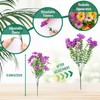 WOHSEROM 8 Bundles Artificial Violet Flowers Outdoor Indoor, UV Resistant