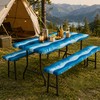 Emwwat Picnic Table Cover with Bench Covers, Waterproof Elastic Corner