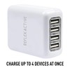 Reflex Active Multi 4 Port USB Power Plug UK/EU/US/ASIA