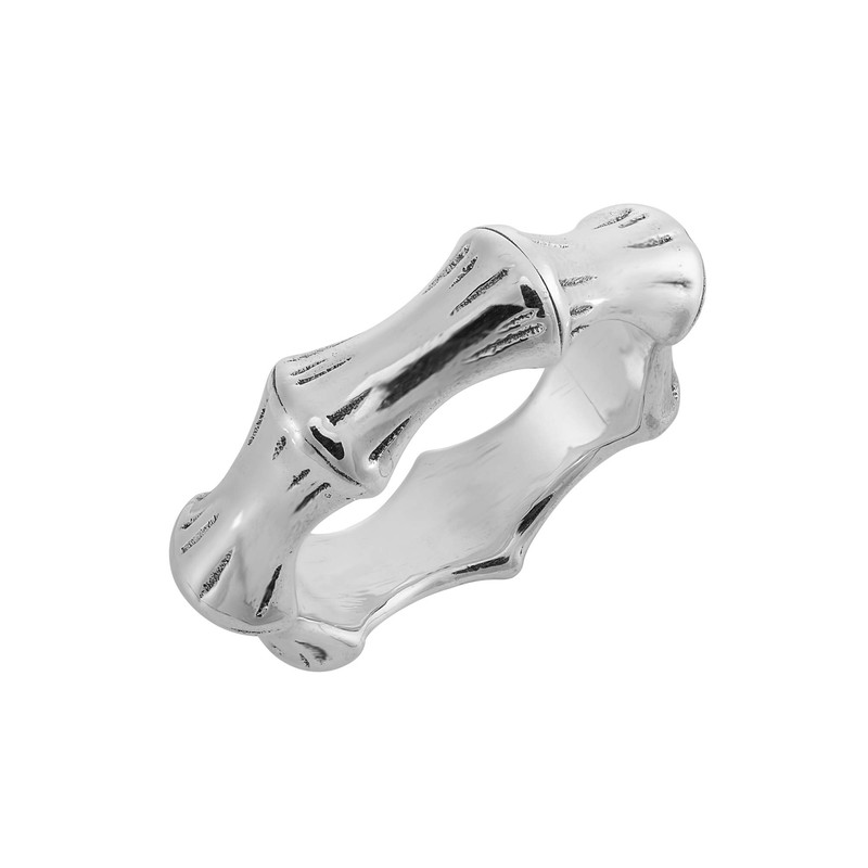 Silverly Women's Men's 925 Sterling Silver Bone Joint Bamboo Stick