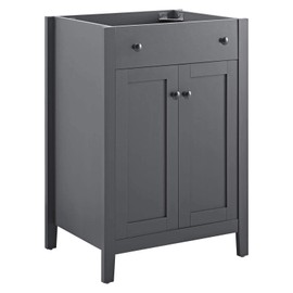 Modway EEI-3875-GRY Nantucket 24" Bathroom Vanity Cabinet in Gray (Sink Basin Not Included), 24 Inch, Grey