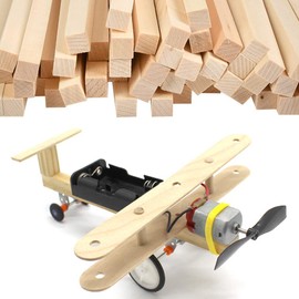 BUYGOO 50Pcs Wooden Sticks for Craft 25cm Square Wooden Dowels Rods Natural 1cm Wood Blocks for Carving Craft DIY(25 x 1 x 1cm)