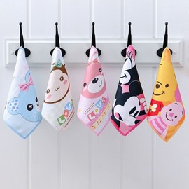 Imported Character Kids Cotton Small Square Absorbent Velvet Print Hand Towel cd11 20*20cm/Winnie Bear 60ea