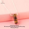 Tiger Eye Necklace, Healing Crystal Pipe Gemstone Pendant Necklaces, Natural