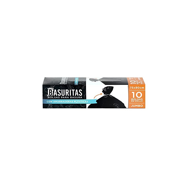 Basuritas | 50 Bolsas de Basura Jumbo de 75 x