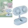 Desktop Double Fan Dual Motor 135° Angle Adjustable Handheld Fan