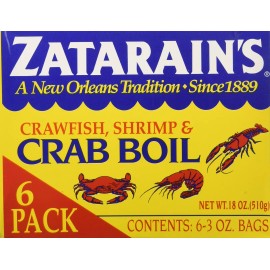 Zatarain's Crab Boil 3oz Pack of 6 Bags for Crawfish Shrimp and Crab Cooking
