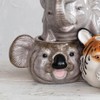 Creative Co-Op 7.75 Inches Round Ceramic Koala Head, Holds 5