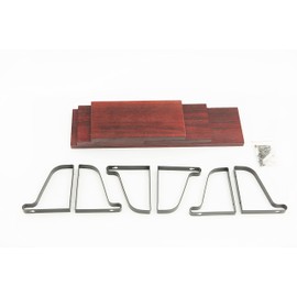 DECOMIL Floating Shelves Wall Mounted, Rustic Wood Wall Storage Shelves Set of 3 for Any Wall Space for Living Room, Bathroom, Bedroom, Kitchen, Garage, and Office (Cherry)