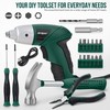 Hi-Spec 3.6V Cordless Electric Screwdriver Set with Interchangeable Bits, Green