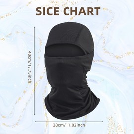 NICENEEDED 3 PCS Balaclava Ski Mask, Breathable Windproof Summer Full Face Cover Motorcycle UV Protector Helmets Face Mask, Balaclava Face Cover for Outdoor Sports Black