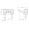 Dura Faucet DF-PL720S-BQ RV Bathroom Faucet with Smoked Acrylic Knobs