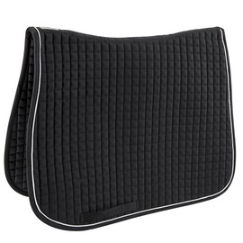Dover Saddlery Quilted Dressage Square with Piping - Navy/White/Navy - Dress