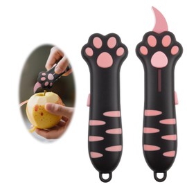 Cat Paw Box Cutter Retractable Cat Box Cutter with Cute Paw-Shaped Handle, Multifunctional Utility Knife for Effortlessly Opening Boxes, Cartons, Packages, Envelopes and Sealing Tape