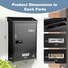 KINGCEPHAS Outside Wall-Mounted Mailbox with Combination Lock, Suggestion Box, Square