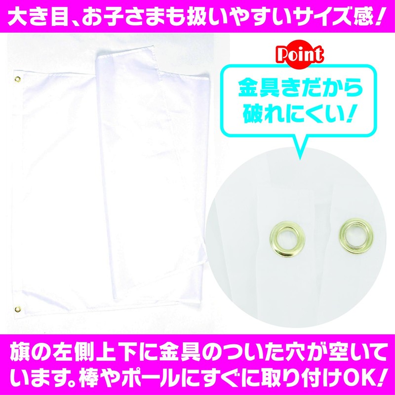 ZERONOWA Class Flag, Streamer Flag, White Plain, 3.5 x 5.9
