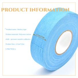 YMWALK Hockey Stick Tape,Sports Ice Hockey Grip Tape Anti Slip Cloth Ice Hockey Tape for Badminton Grip,Ping Pong Racket,Skipping Rope,Golf Pole,Tennis Squash Racquet 2.5cm*25m,Black