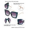 FEISEDY Gafas de sol cuadradas de gran tamaño con incrustaciones