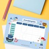 Papierdrachen Timetable DIN A4 Pad – Monster Design – Writeable
