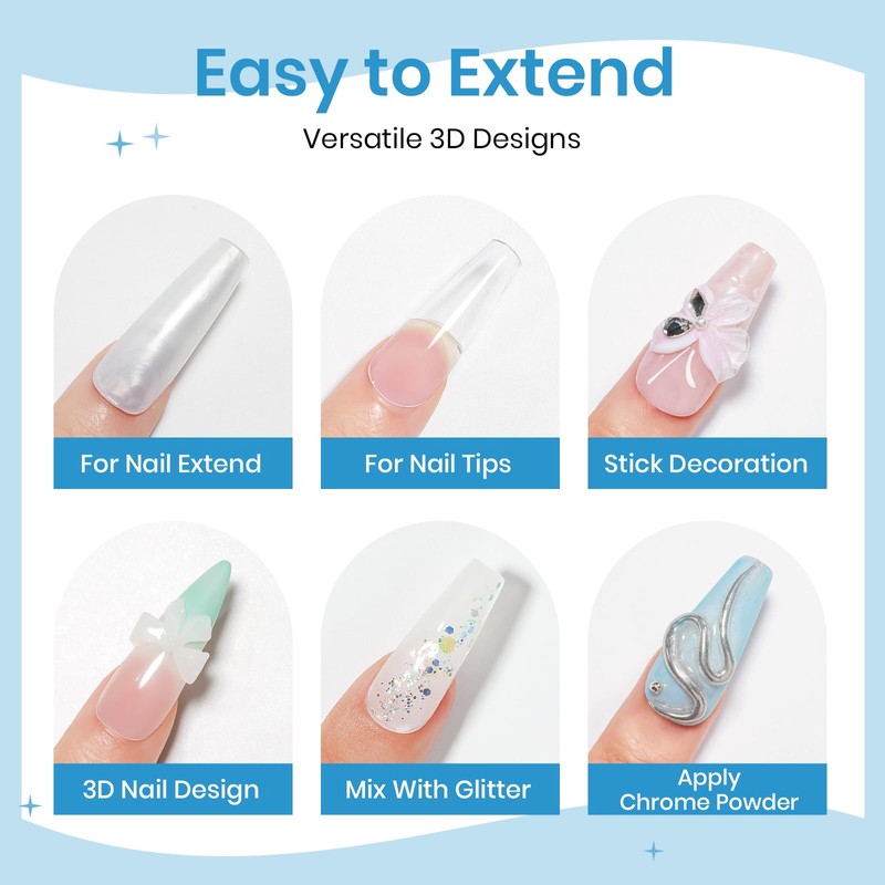 SUPWEE Builder Gel for Nails Non-Stick Hand Nail Extension Gel