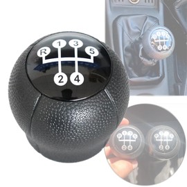 Juttzzei Vauxhall Car Gear Shift Knob, Manual Gear Knob 5 Gears for Vauxhall Opel Corsa B Corsa C Combo C Vectra B Astra G Astra F Meriva A Shift Lever ABS Plastic Vauxhall Corsa C Gear Knob Black