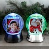 LED Light Up Photo Snow Globe (Black, Large)