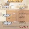 Inqibee 8.5-10-12 Inch Tri-Ply Stainless Steel Frying Pan Set with