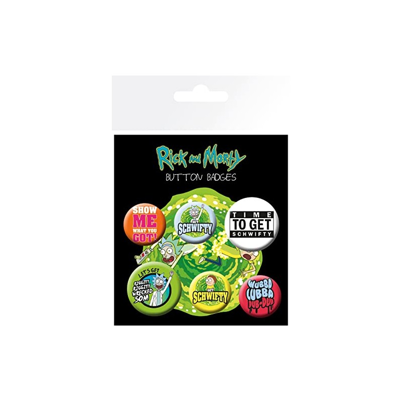 GB Eye LTD, Rick and Morty, Quotes, Badge Pack