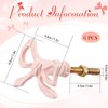 MorningRo 6 Pcs Pink Bow Knobs for Dresser,Pink Bow Drawer
