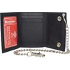 MARSHAL Guadalupe Virgin Men's Trifold Biker RFID Blocking Genuine Leather