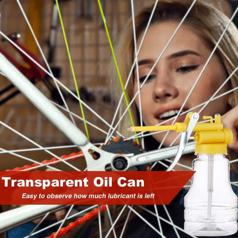 2 Sets Oil Can Transparent High Pressure Oiler Lubrication Oil