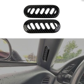 Fewshaw Carbon Fiber Style Interior A-Pillar Vent Air Outle Cover Trim for 1997-2004 Chevy Corvette C5