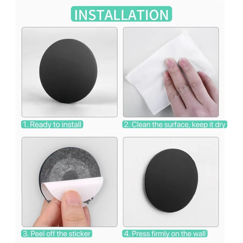 6Pcs 2'' Door Stoppers Wall Protector - Round Silicone Door