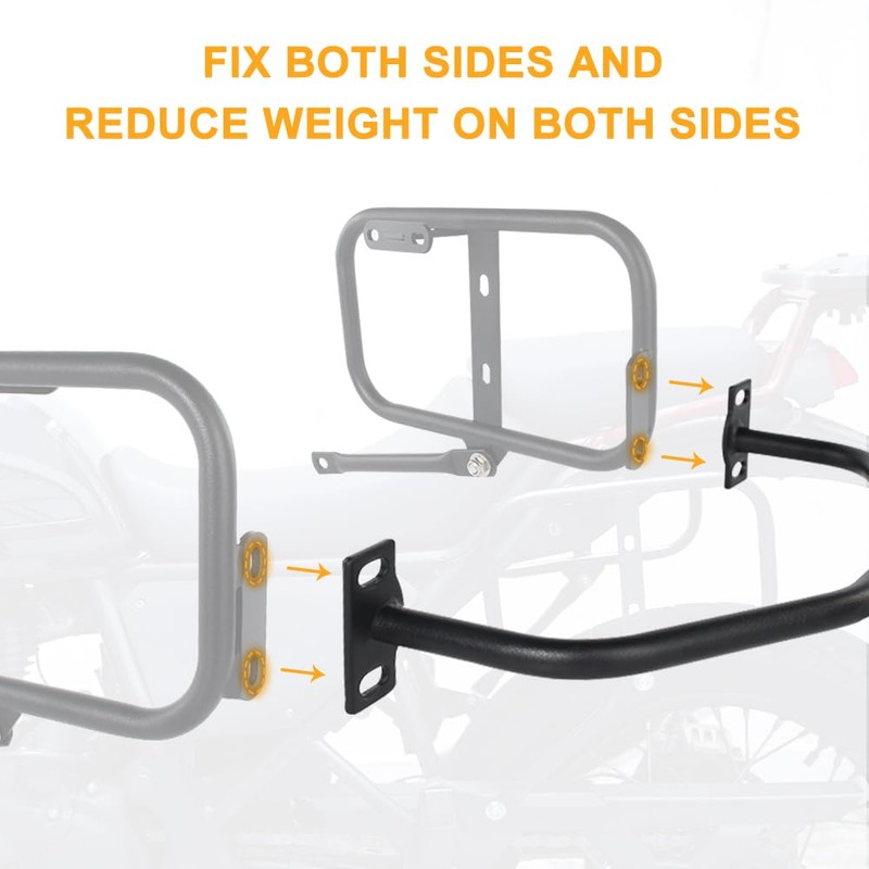 REARACE Saddlebag Support Racks, Motorcycle Pannier Racks Side Carrier Fit