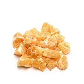 PURAJA PURAJA Orangencalcit Edelsteine Set | Naturbelassene Premium Rohsteine | Vielseitige Verwendung als Wassersteine, Heilsteine, Chakrasteine | Sortenreine Kristalle