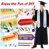 GHGMAO Unisex Adult Plain Graduation Stole Sash, Sublimation Blank Satin