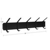 Kate and Laurel Rossmore Farmhouse 5-Hook Wall Hanging Coat Rack,