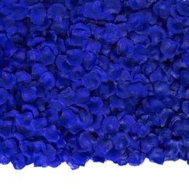 Attmu 3200 Pcs Artificial Rose Petals for Romantic Night, Fake Rose Flower Petals for Wedding, Party, Valentines Day Decorations for The Home (Blue)