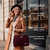 AVEELULU Woven Vegan Leather Tote Shoulder Bag - 9x5x3 Inch