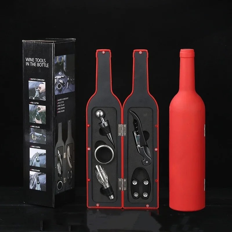 3/5-Piece Wine Opener Accessory Set – Stainless Steel Corkscrew, Foil