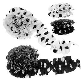 Angoily Ruffle Ribbon Trim for DIY Crafts 4 Rolls Double Pleated Ruffled Fabric in Colors for Sewing Clothes Accessories and Decorations