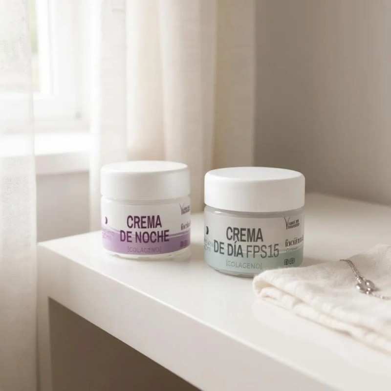 Kit Antiarrugas Crema De Día + Crema De Noche Colágeno