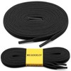 WEGOODZF No Tie Elastic Shoelaces: 8mm Wide 120cm Long Black