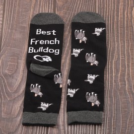 PXTIDY 2 Pairs French Bulldog Dad Socks Best French Bulldog Dad Ever Frenchie Socks Funny French Bulldog Owner Gifts