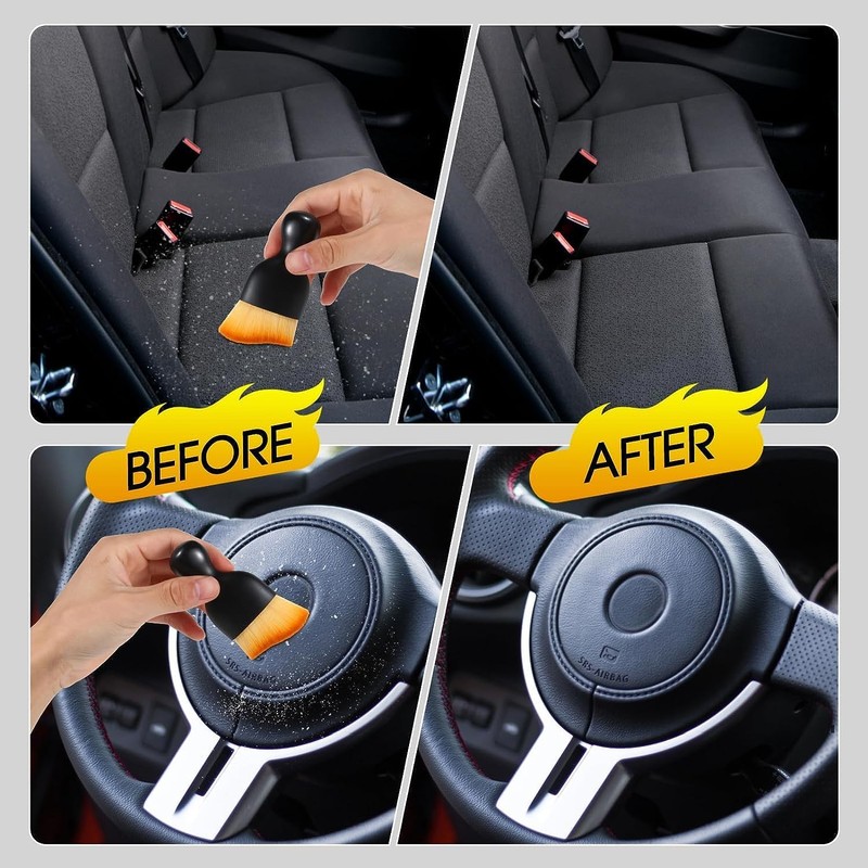 Cepillos De Coche, 8 Pcs Herramienta De Limpieza De Coche,