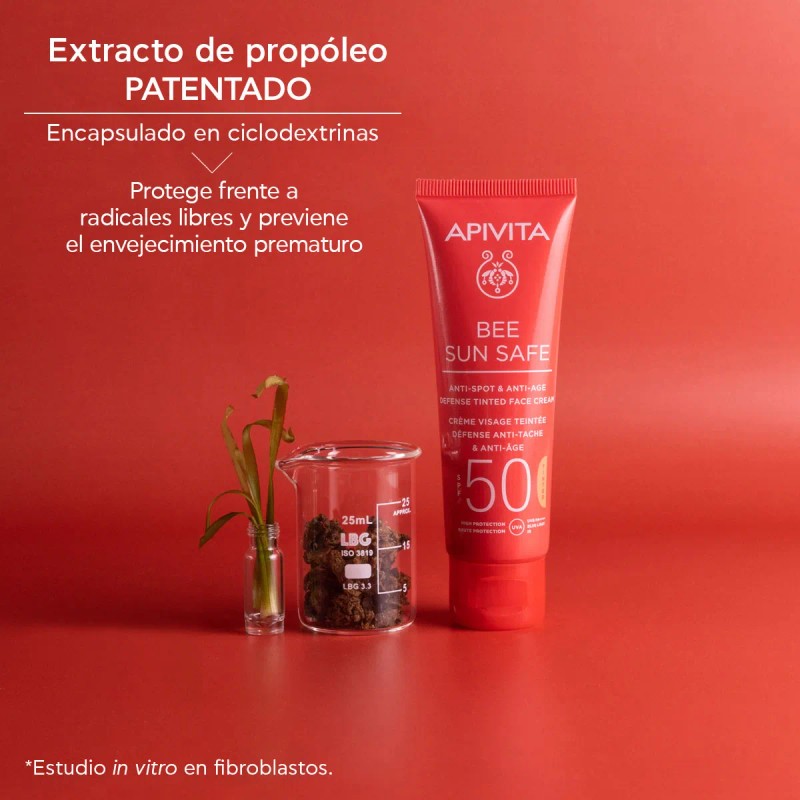 Apivita Protector Spf50 Antiedad Antimanchas Color 50ml