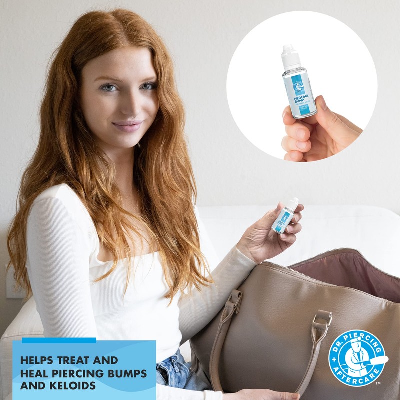 Dr. Piercing Aftercare Swabs Bundle with Keloid Bump Removal Drops